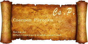Cserpes Piroska névjegykártya